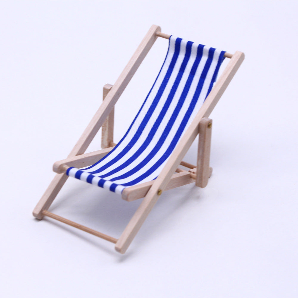 Wholesale Dollhouse wooden beach chair model